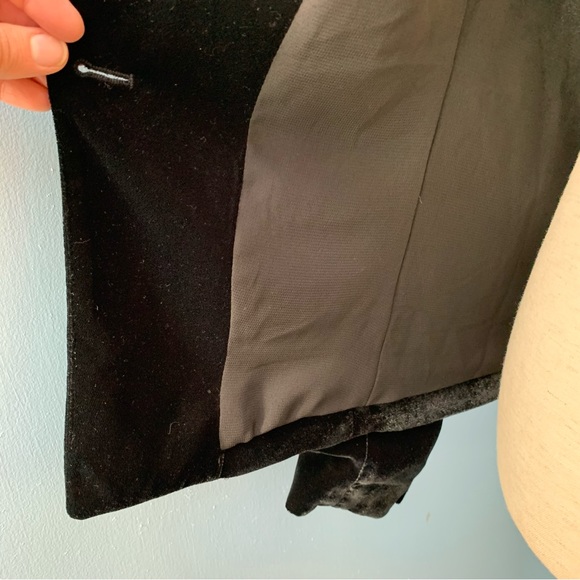 GAP Black Velvet Single Button Blazer - Picture 7 of 8